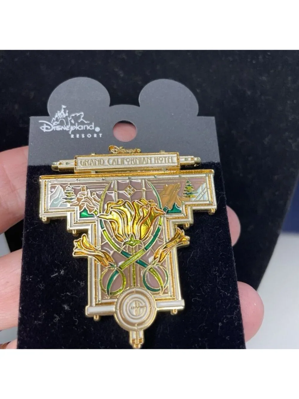 Disney Grand Californian Hotel Pin 2004 Disneyland Resort Stained Glass Logo